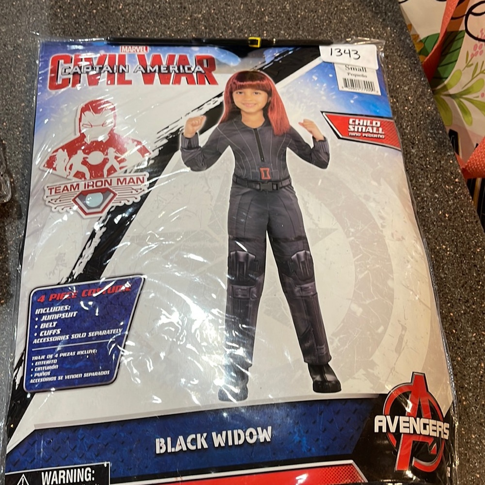 Marvel children’s Black Widow Costume. Child’s small